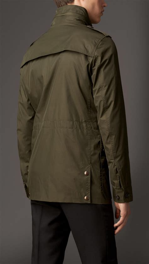 Burberry Technical Cotton Field Jacket In Green For Men Lyst