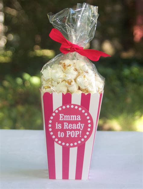 12 Custom Popcorn Box Favors Personalized By Modernzebradesign