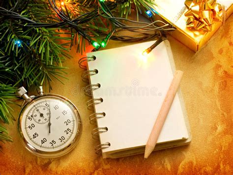 Christmas Background With Notepad Stock Photo Image Of Notepad T