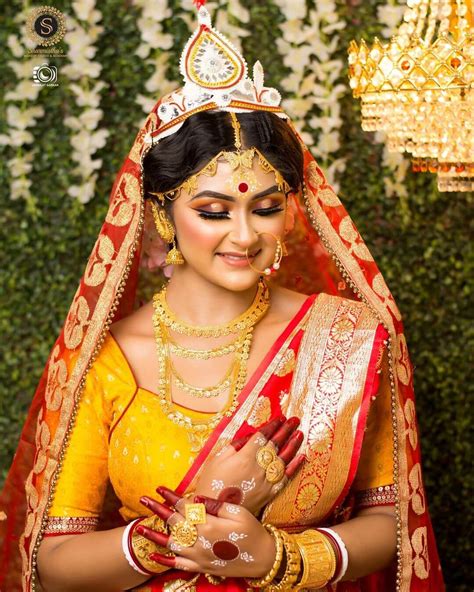 Trendy Bengali Bridal Shola Ghar Design K4 Fashion