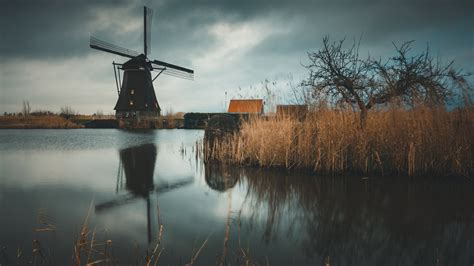 Man Made Windmill 4k Ultra Hd Wallpaper