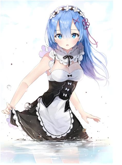Rezero Rem Fan Art Drawing Media Rezero