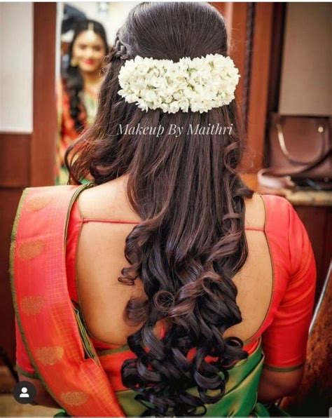 pin by monanu on projects to try hair style on saree saree hairstyles long hair wedding styles