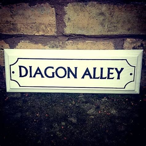 Diagon Alley Sign Harry Potter Sign Hand Painted Wooden Sign Harry