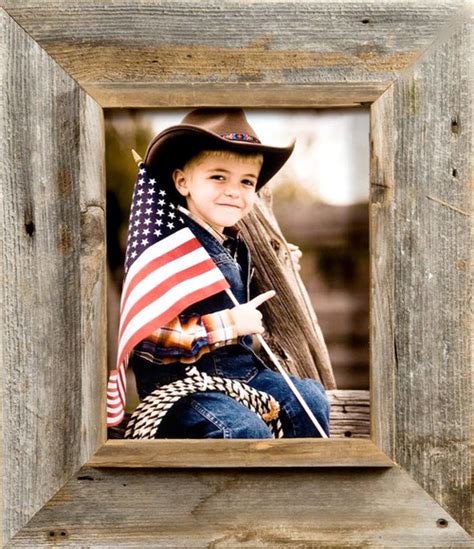 Cowboy Picture Frame 11x14 Reclaimed Wood Photo Frames