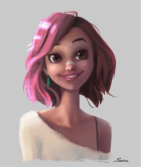 Pink Haired Cartoon Characters ~ Pink Haired Girl By India Dishmon Bodemawasuma