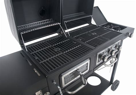 Revoace Dual Fuel Gas And Charcoal Combo Grill Black With Stainless