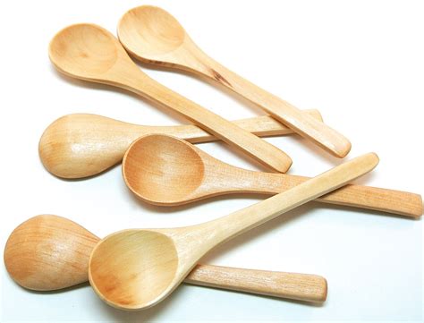 6 Small Wood Spoons Mini Wooden Spoons For Honey And Bath