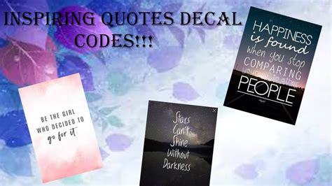 Roblox Bloxburg Inspirational Quote Decal Ids