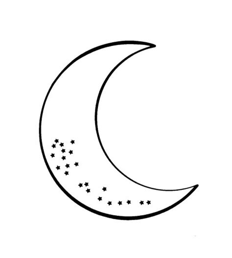 Crescent Moon Coloring Pages
