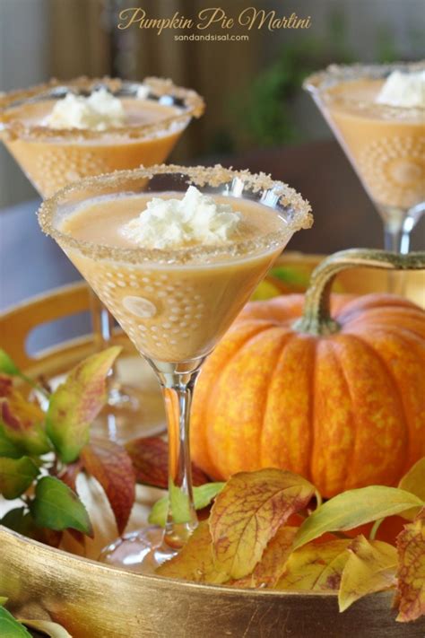 Pumpkin Pie Martini Holiday Cocktail Recipes Sand And Sisal
