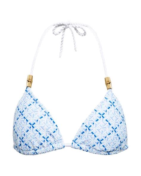 Heidi Klein Grand Cayman Triangle Bikini Top In Blue Lyst Uk