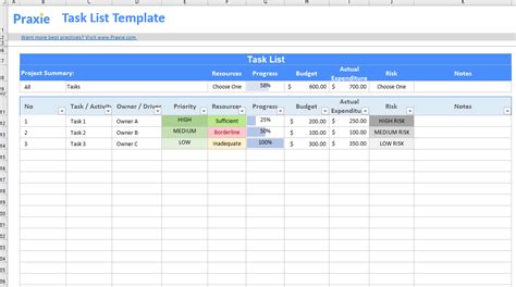 Task List Template Excel Hot Sex Picture