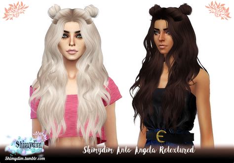 Shimydim Anto`s Angela Hair Retexture Sims 4 Hairs
