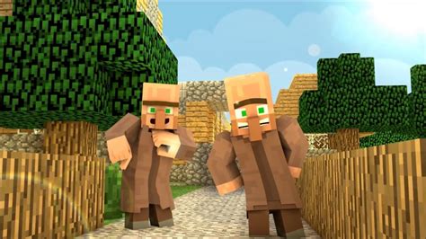 Villagers Aldeanos Minecraft Speedart Render Timelapse