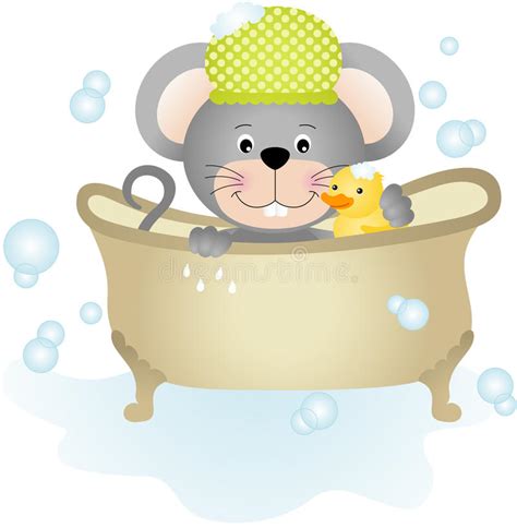 Mouse Taking A Bath Stock Vector Image 62272502