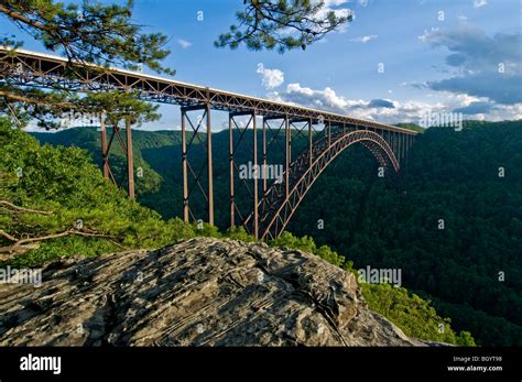 The New River Gorge Bridge From The Top Of Bridge Buttress Nrg Wv