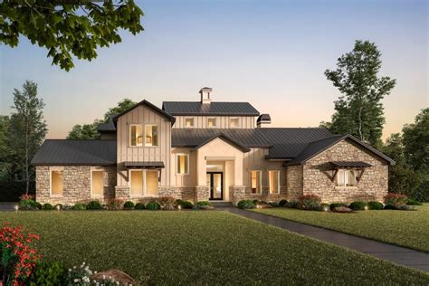 Plan Lk Exclusive Bed Hill Country Home Plan With Optional