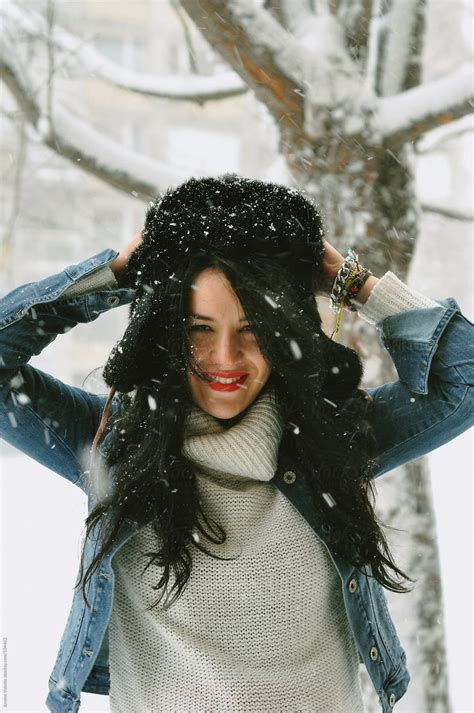 Girl On Snow By Stocksy Contributor Jovana Vukotic Stocksy