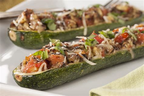 The microwave quickly steams the zucchini so that you only need to run the stuffed boats under the broiler for a minute or two at the end. Italian Stuffed Zucchini | MrFood.com