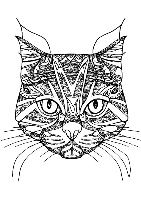 Cute Cat Coloring Page · Creative Fabrica