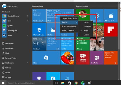 How To Customize Tiles In The Windows 10 Start Menu