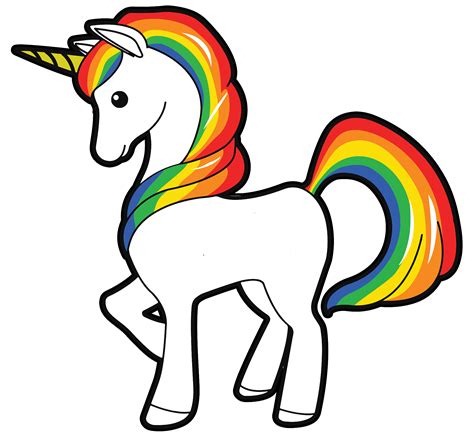 Einhorn Clipart Rainbow Unicorn Rearing Stock Vector Art And More