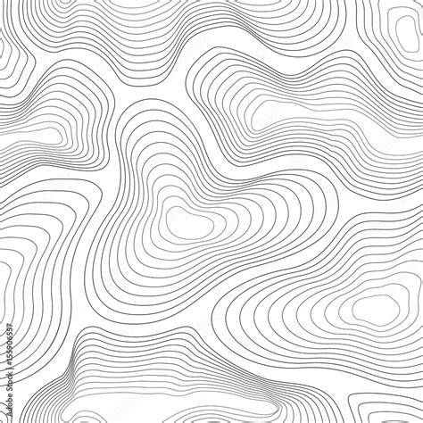 Vecteur Stock Topographic Map Seamless Pattern Vector Background