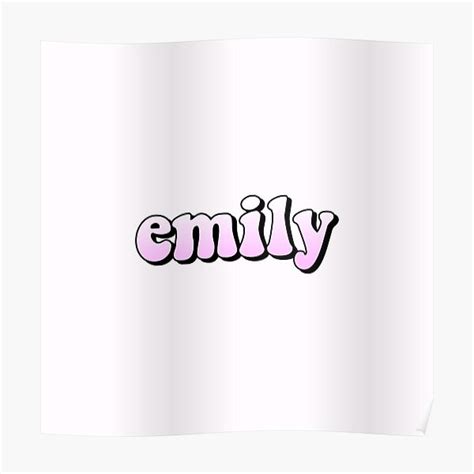 Aesthetic Pastel Pink Gradient Emily Name Poster By Star10008 Redbubble