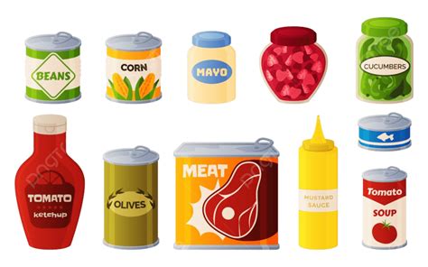 Canned Food Vector Png Images Canned Food Supermarket Can Sauce