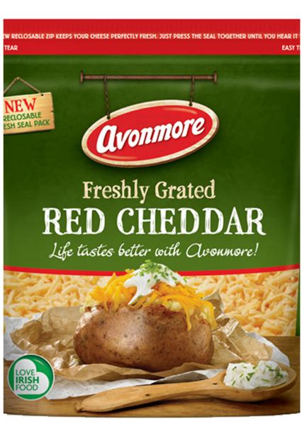 Grated Red Cheddar Cheese Avonmore