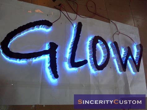 Custom Made Lighted Waterproof Stainless Steel Halo Backlit Led Sign