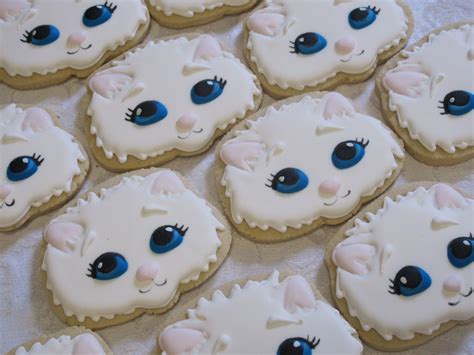 White Cat Kitten Decorated Sugar Cookies T For Cat Lover