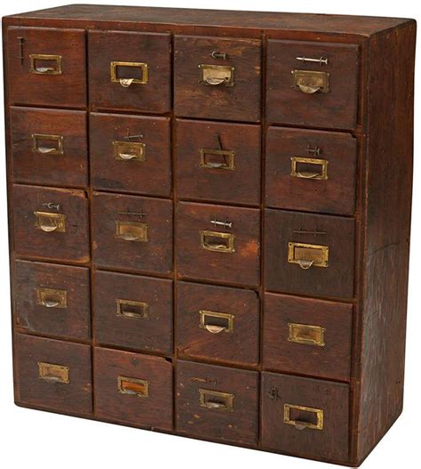 Usually the cabinet boxes are still strong, but the doors become. Rejuvenation Rustic 20-Drawer Oak Cabinet | Diy storage ...