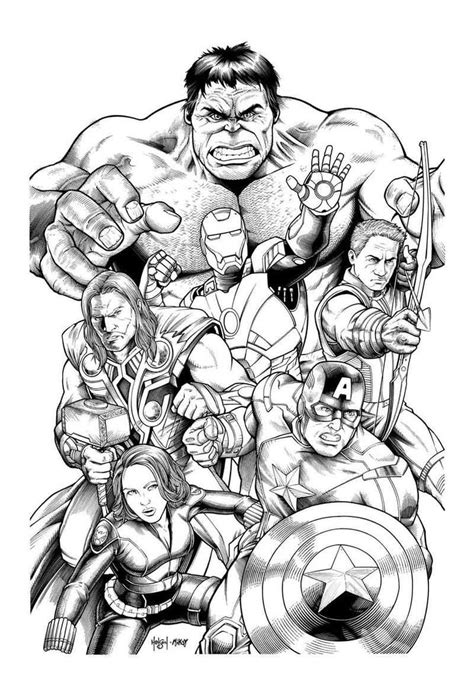 Kleurplaat Avengers Hulk