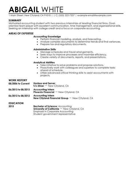 You need to write a curriculum vitae for job applications, but where in this section, start from your most recent role. Best Training Internship Resume Example | Internship resume, Resume examples, College resume
