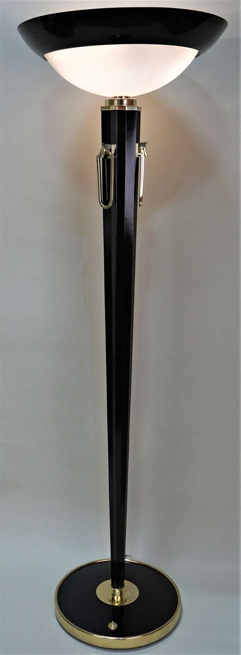 Art deco floor lamps for sale: French 1930s Art Deco Torchiere Floor Lamp at 1stdibs