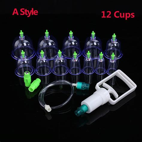 12 Cans Cupping Set Medical Vacuum Cupping Suction Therapy Device Body