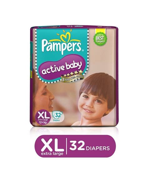 Pampers Active Baby Diapers Extra Large Size 56 Pieces Pampers Active