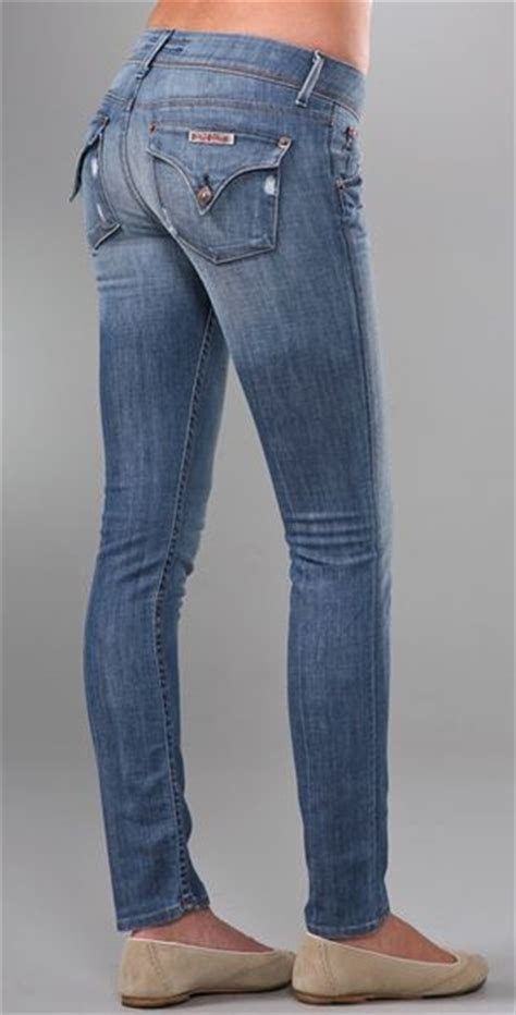 Hudson Collin Flap Pocket Skinny Jeans In Blue Lyst