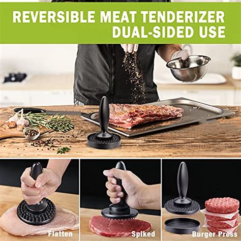 Meat Tenderizer 3 In 1 Reversible Meat Tenderizer Tool And Pounder