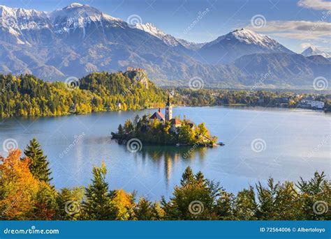 Panoramic View Of Lake Bled Slovenia Stock Photo Image Of Nature