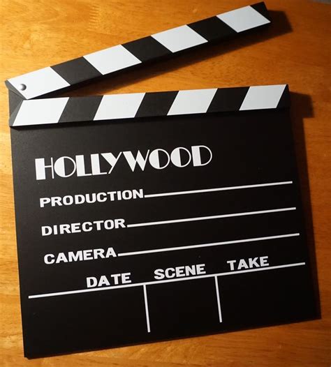 Hollywood Clapboard Sign Movie Theater Entertainment Room Cinema Prop