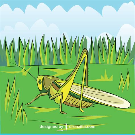 Green Cricket Insect Vector Free Download Creazilla