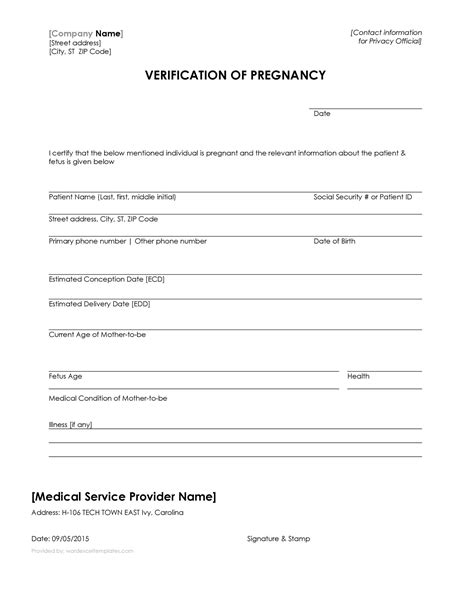 Proof Of Miscarriage Form Captions More