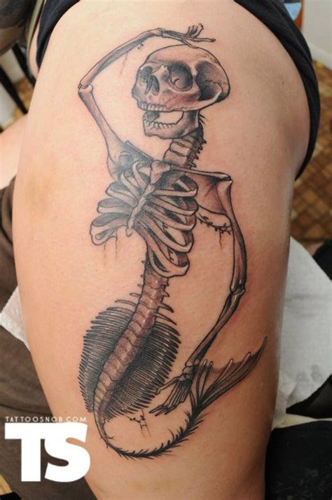 Skeleton Mermaid Tattoo Design Is A Great Idea Great