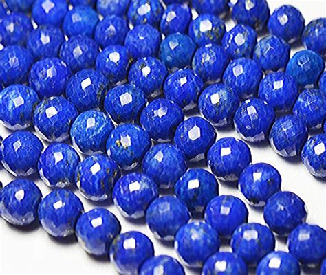 4mm 55mm Lapis Blue Round Faceted Beads 16 Lapis Lazuli Beads