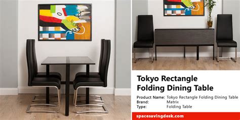 The table, fitted with castors, has a. Tokyo Rectangle Folding Dining Table Review | Space Saving ...