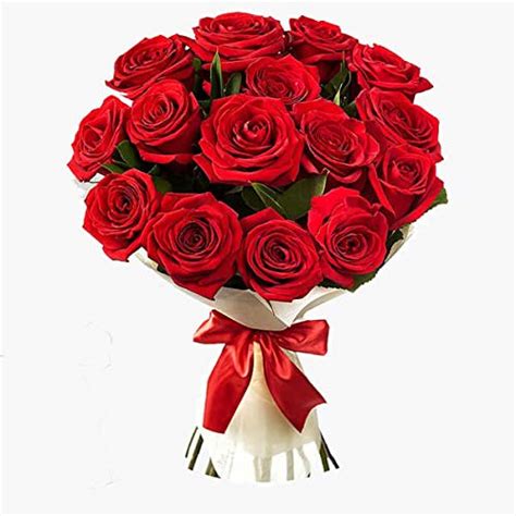 Florazone Bunch Of Red Roses Fresh Flowers Love Desire Bouquet Amazon