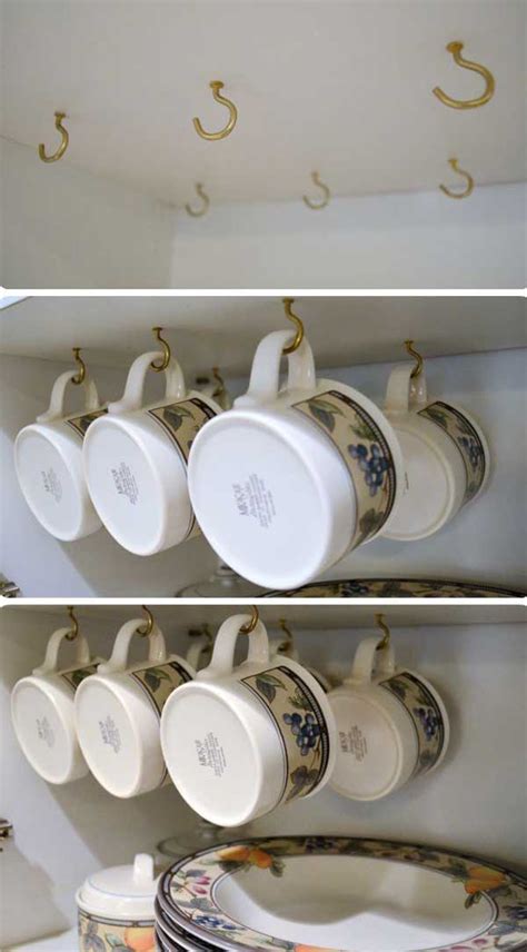 Shop wayfair for the best under cabinet mug hooks. 30 Fun and Practical DIY Coffee Mugs Storage Ideas for ...